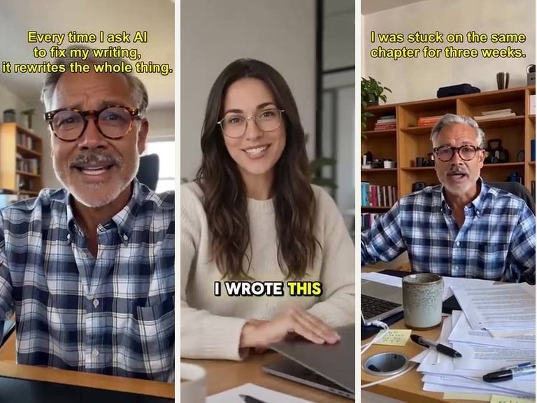 Tres de los videos UGC con avatar hechos para Revise